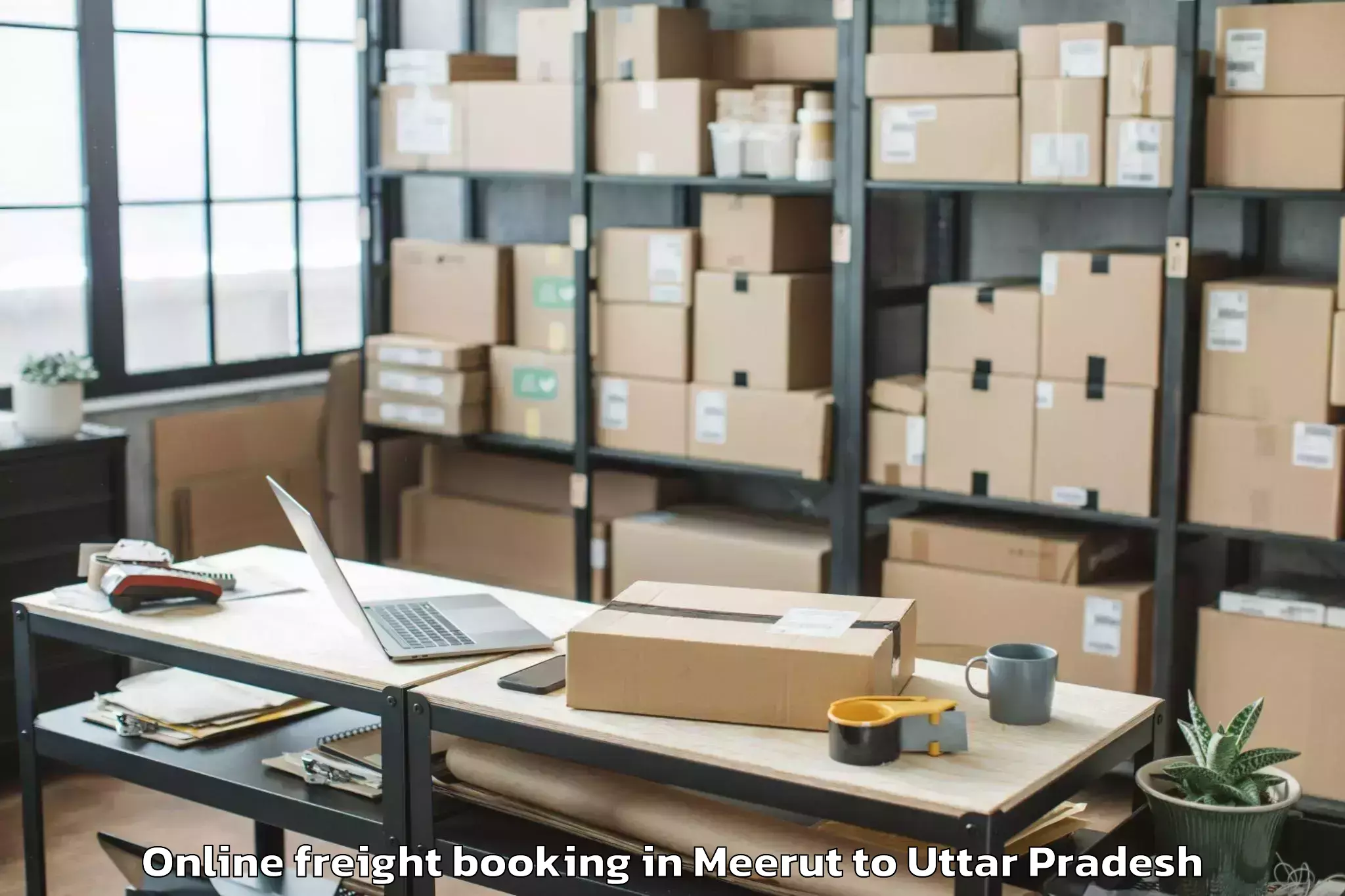 Expert Meerut to Sikandra Rao Online Freight Booking